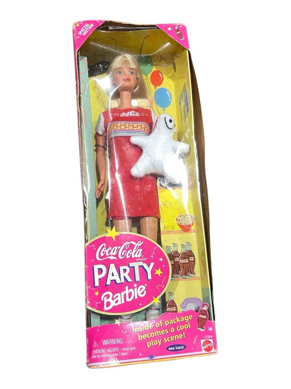 Vintage 1998 Coca-Cola Party Barbie Doll Special Edition Mattel Sealed NEW
